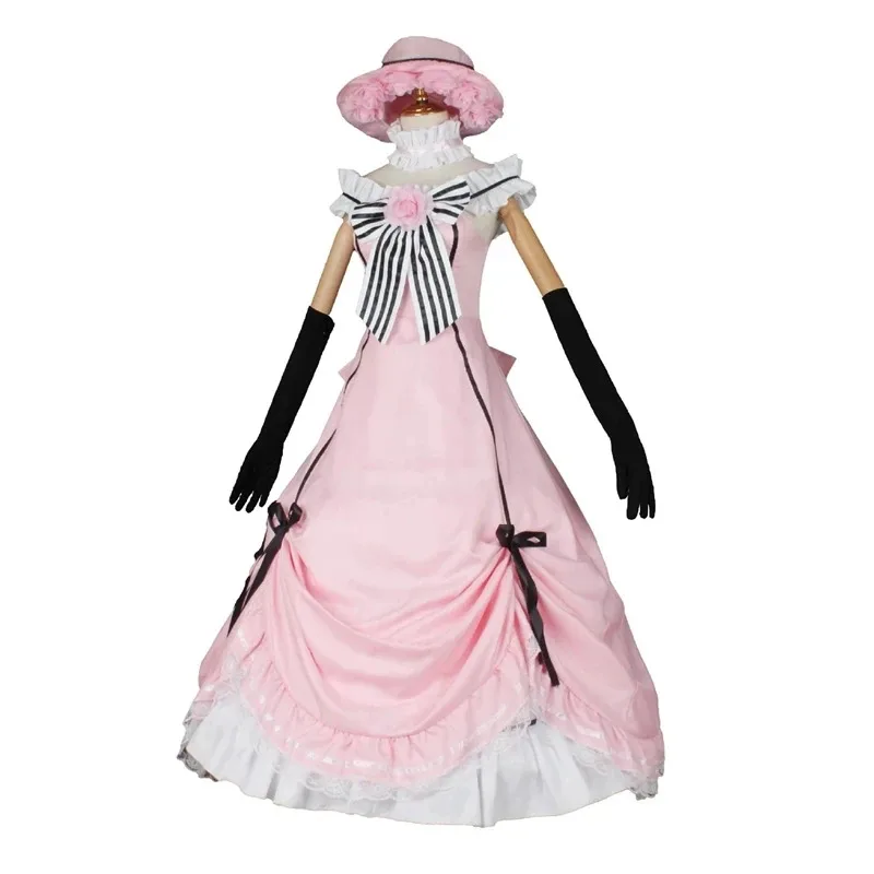 Black Butler Ciel Phantomhive-uniforme Robin rosa, disfraz de Cosplay, vestido Unises, peluca de Halloween, ropa de Anime para carnaval para mujer