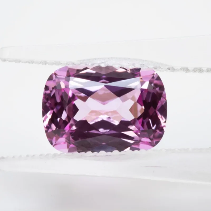 Lab Grown Sapphire Pink Color Rectangular Cushion Shape Cut VVS1 Charms DIY Jewelry Making Material Selectable AGL Certificate
