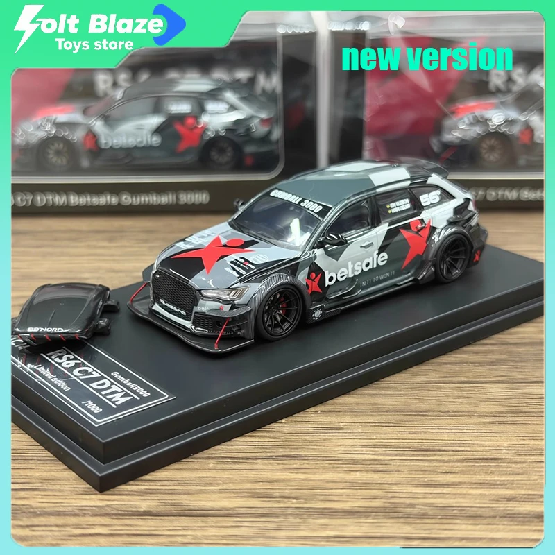 DCM 1/64 أودي RS6 C7 DTM Betsafe التمويه المفتوح هود دييكاست سبيكة سيارة نموذج محاكاة جمع سيارات الصبي عيد ميلاد اللعب هدية #1
