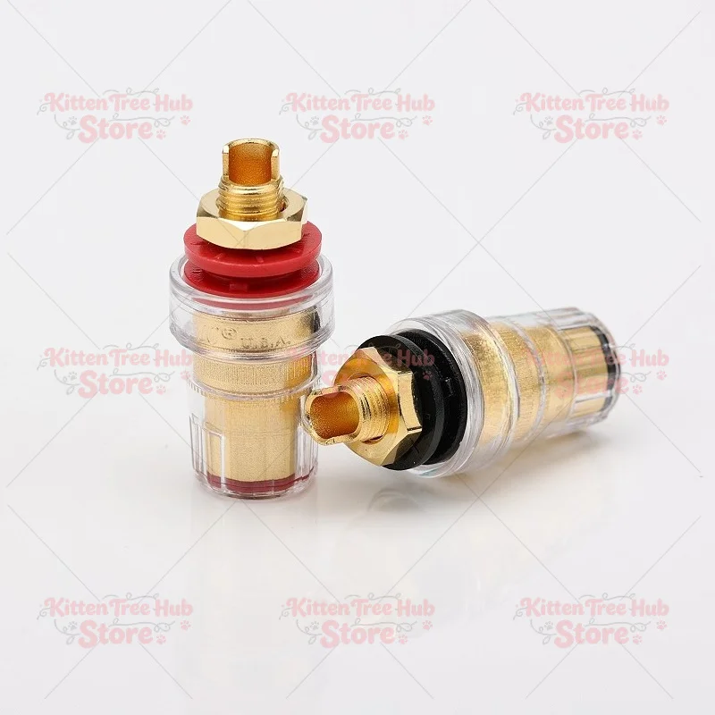 Brass Gold Plated Amplifier/Speaker Terminal Posts CMC-858-L-G Long Pair / CMC-858-S-G Short Pair
