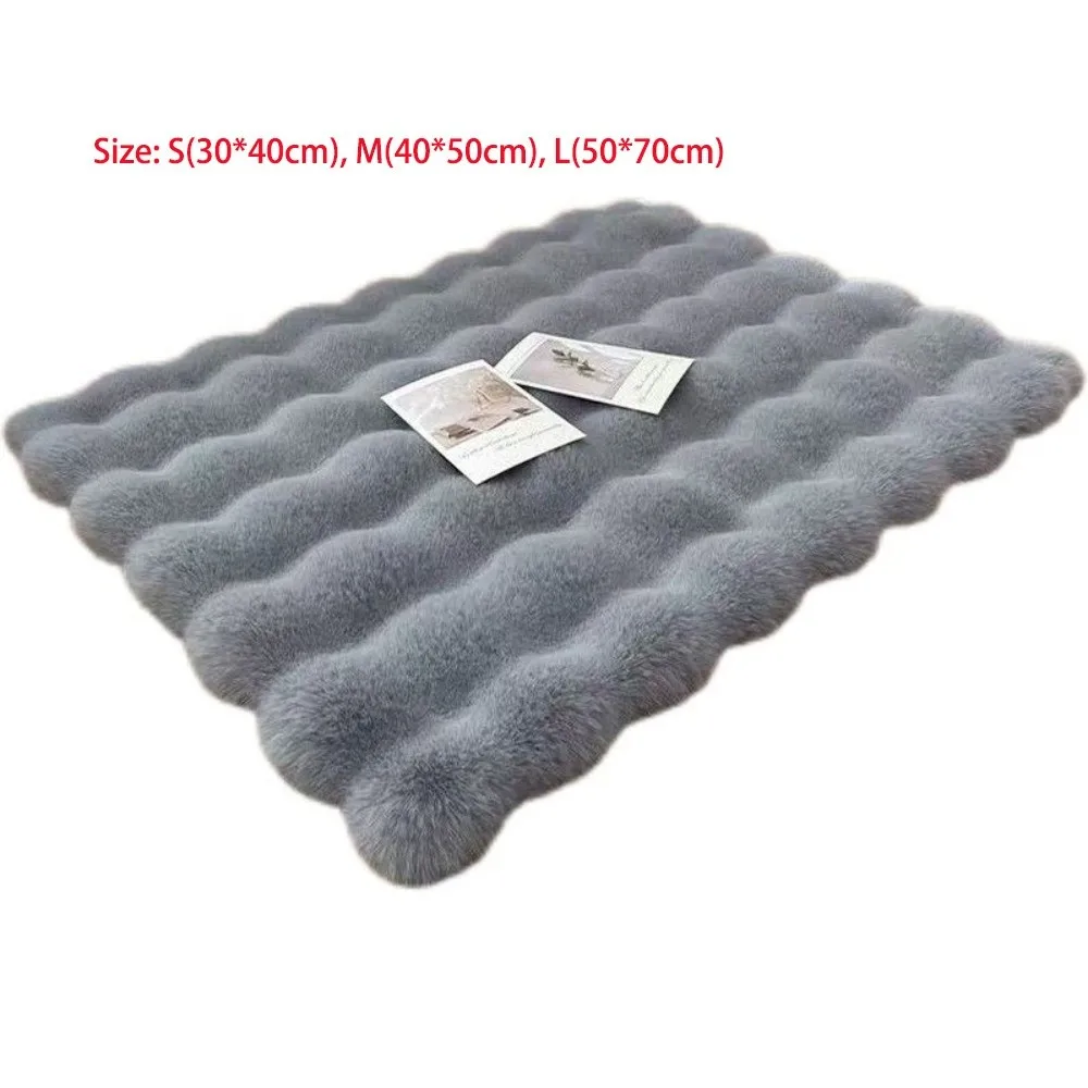 E9 Winter Warm Pet Sleeping Mat Thickened Design Cloud Bubble Texture Cat Kneading Pad Multi-Scenario Use Soft Fluffy Pet Mat
