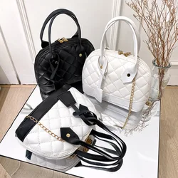 Women's Bag 2023 New Trend Fashion Embroidered Lingge Handbag Simple and Generous One Shoulder Crossbody Bag