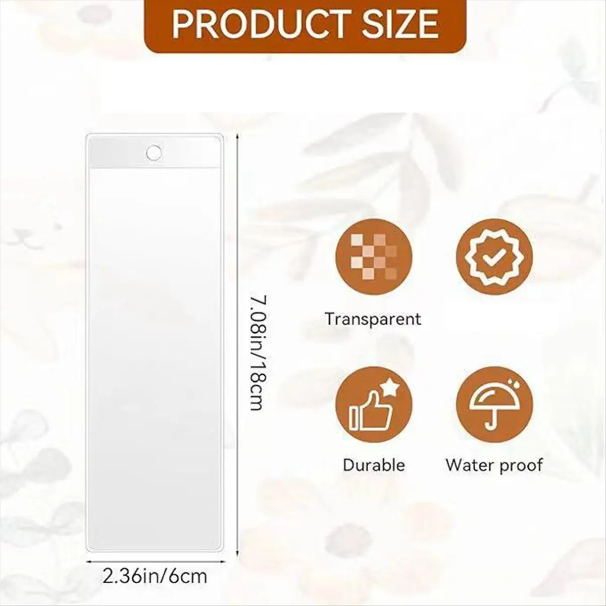 A24I Clear PVC Bookmarks Protective Sleeves Transparent Protector Film Wedding Photo Strip Sleeve Photo Booth Sleeve