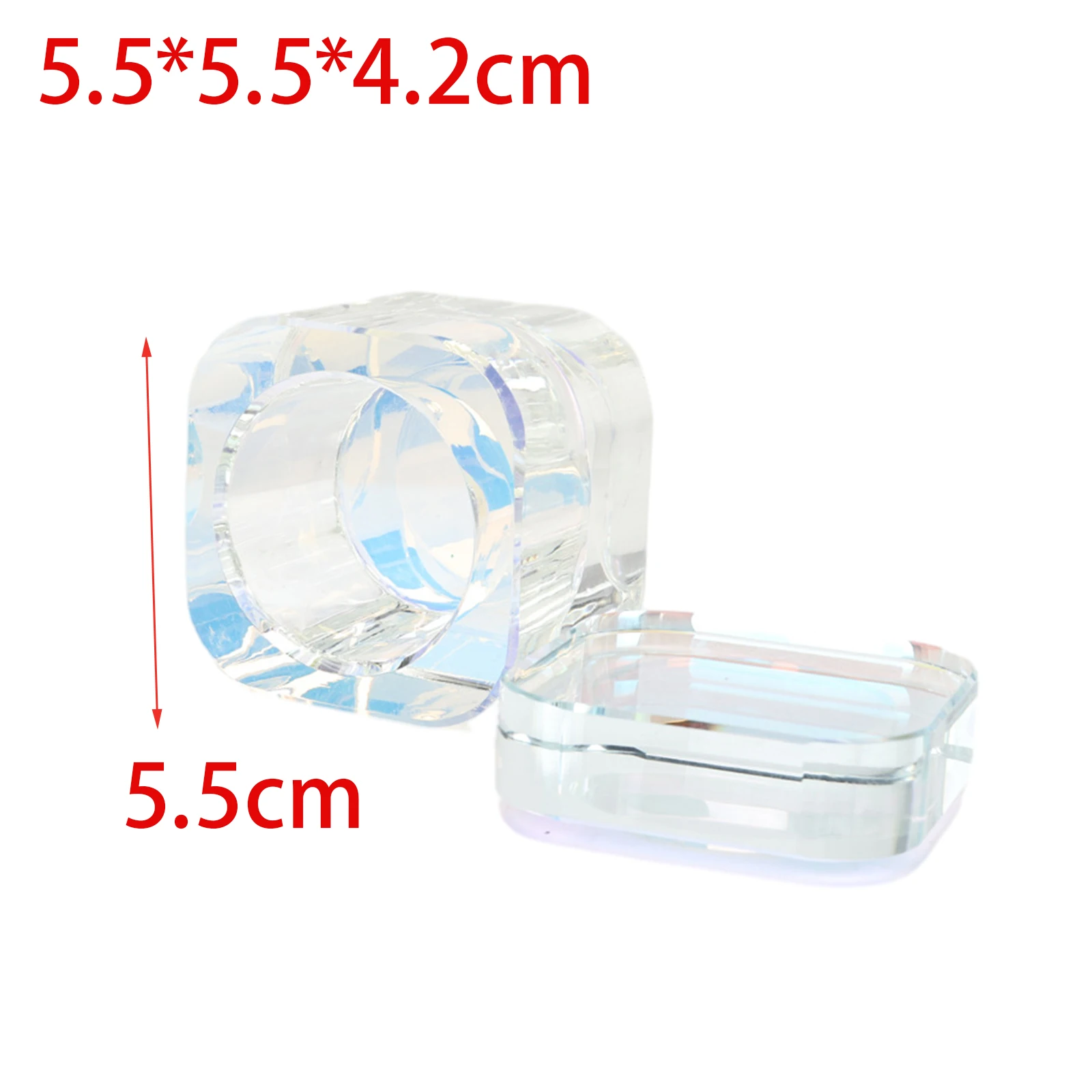 Nail Art Glass Dappen Dish with Lid Manicure Care Tools Glassware Tools Damping Dapping Dish Nail Art Tools for Home Salon