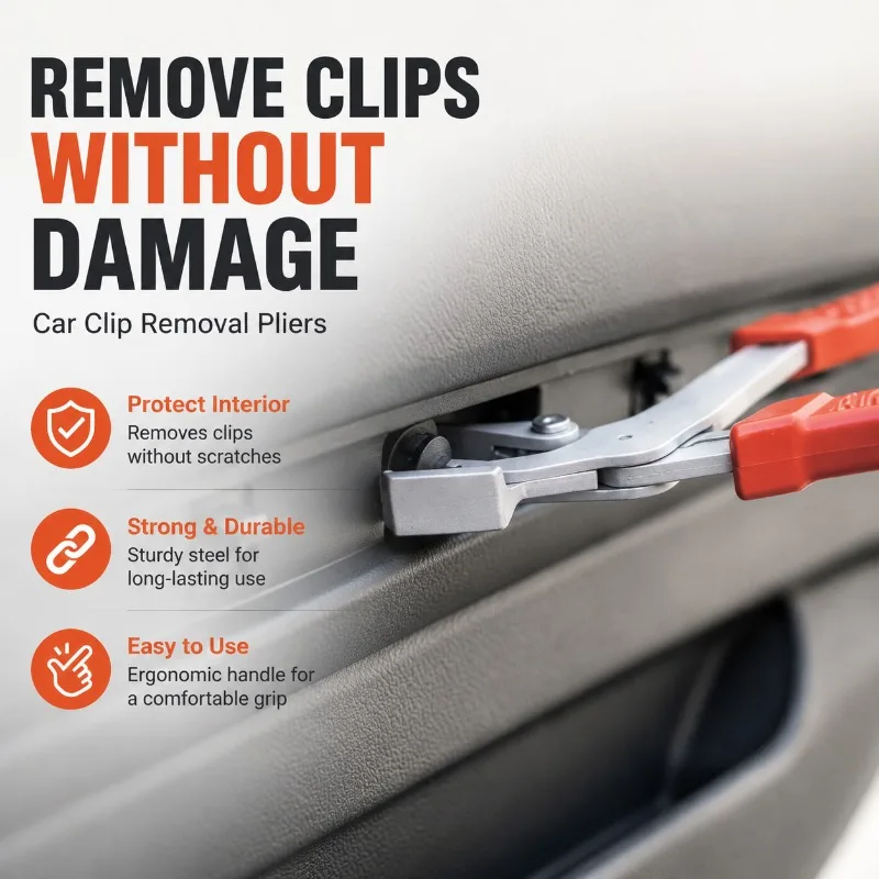 

Car Clip Removal Pliers, Universal Auto Trim Panel Fastener Remover Tool for Bumper Interior Repair