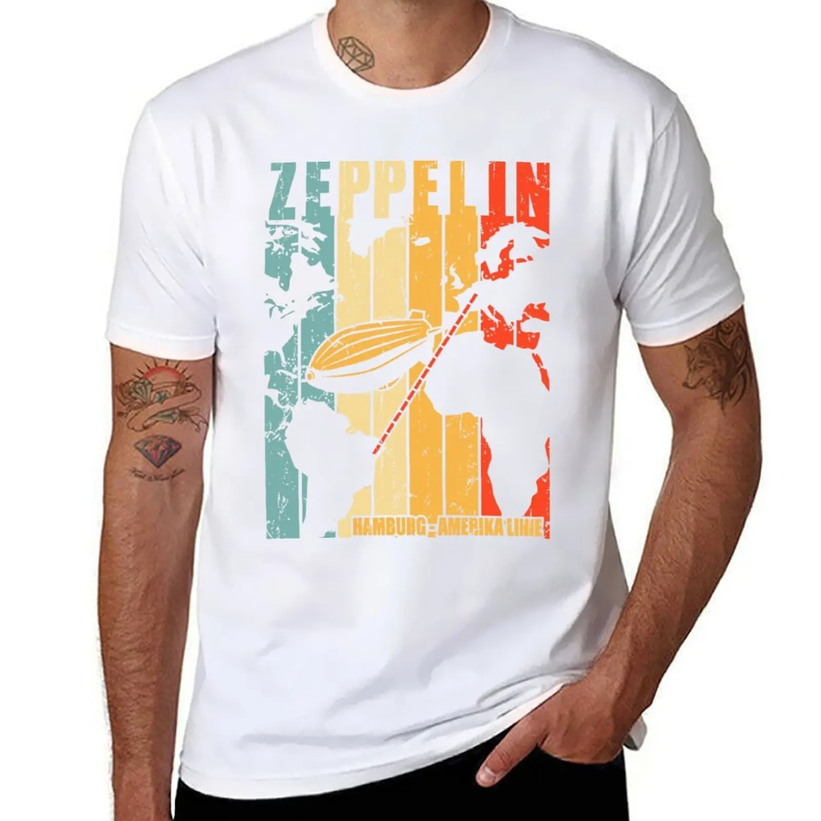 

Zeppelin Vintage Posters and Art T-Shirt t shirt men 100% cotton luxury brand t shirts for man graphic tees T-Shirt