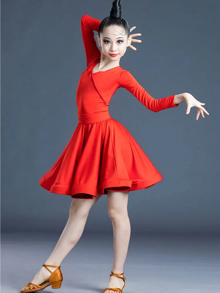 Professionelles lateinamerikanisches Tanzkleid für Mädchen, Kinder, Ballsaal, Salsa, Tanzkleidung, Wettbewerbe für Kinder, lateinamerikanische Bühnenkleidung