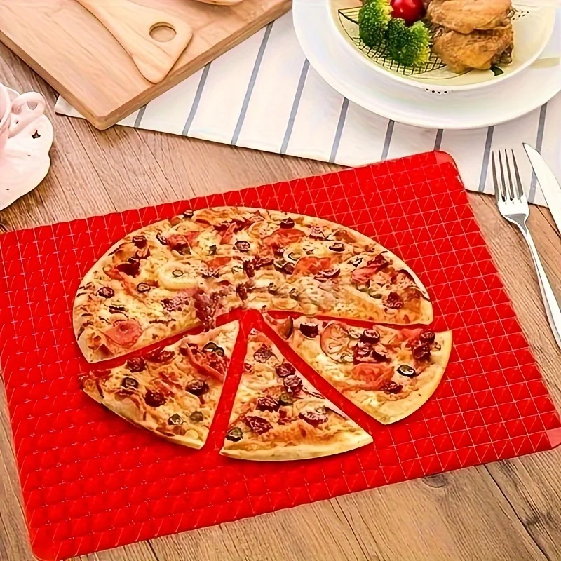 Antihaft-Silikon-Backmatte, 40,6 x 27,9 cm, Pyramiden-Kochmatte, BPA-freie Pfanne zum Backen von Mikrowellenherden, leicht zu reinigende Brathähnchen-Matte – Detail 7