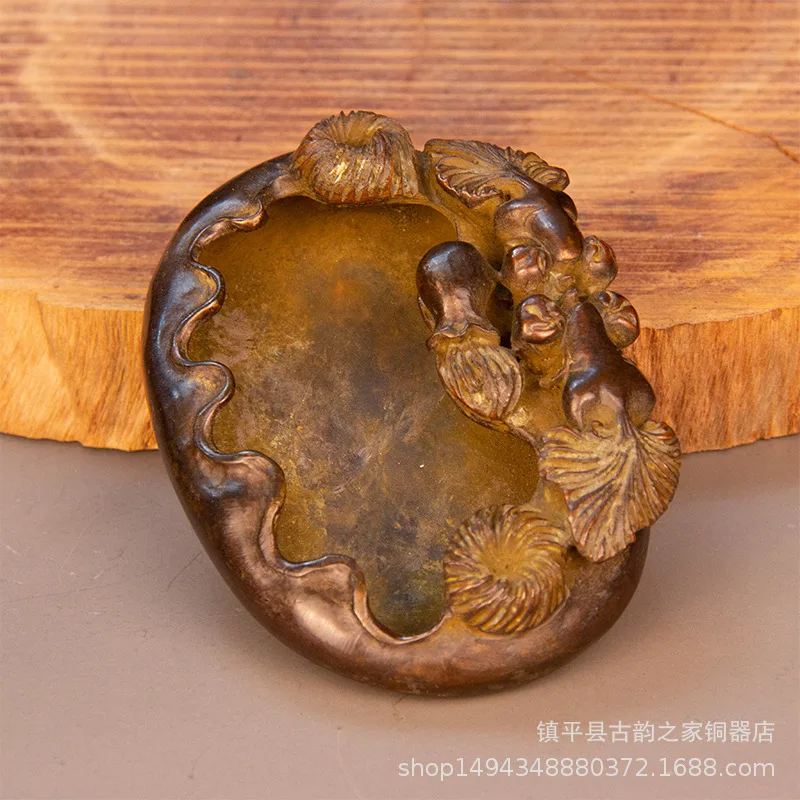 

Антикварная латунная подставка для ручек, украшение из чистой меди, декор для кабинета, офиса, гостиной, магазина, настольное украшение