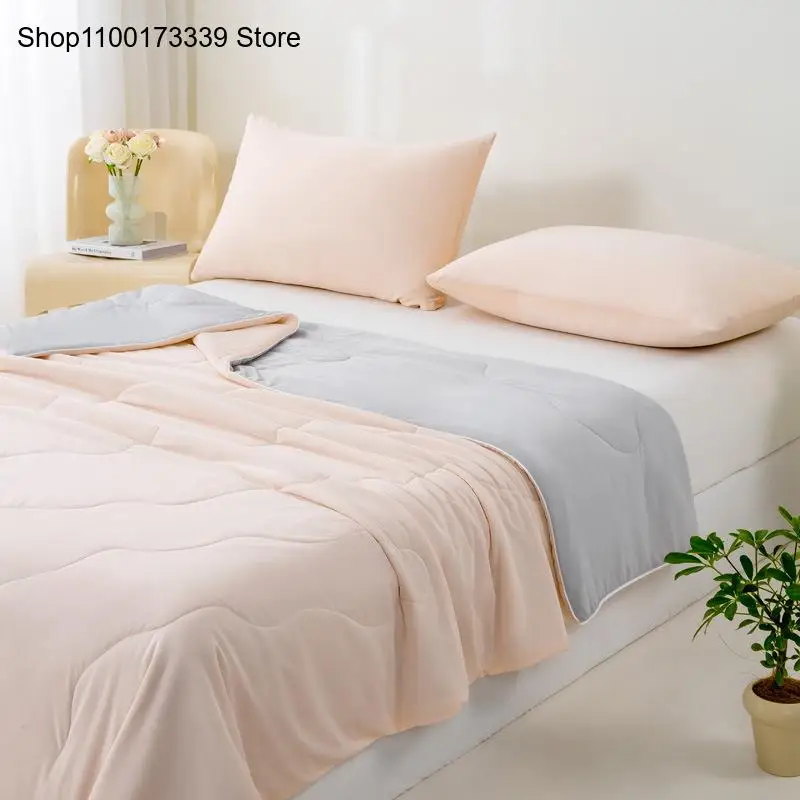 Summer Multiple Colors A-Class Solid Color Double Cool Feeling Silk Cool Blanket Dormitory Air Conditioning