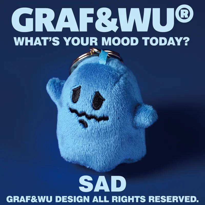 Série What'S The Mood pour les tout-petits, nouvelle Version Mini, en Stock, jouets en peluche fantôme mignon, porte-clés, pendentif de sac à dos, cadeaux pour garçons