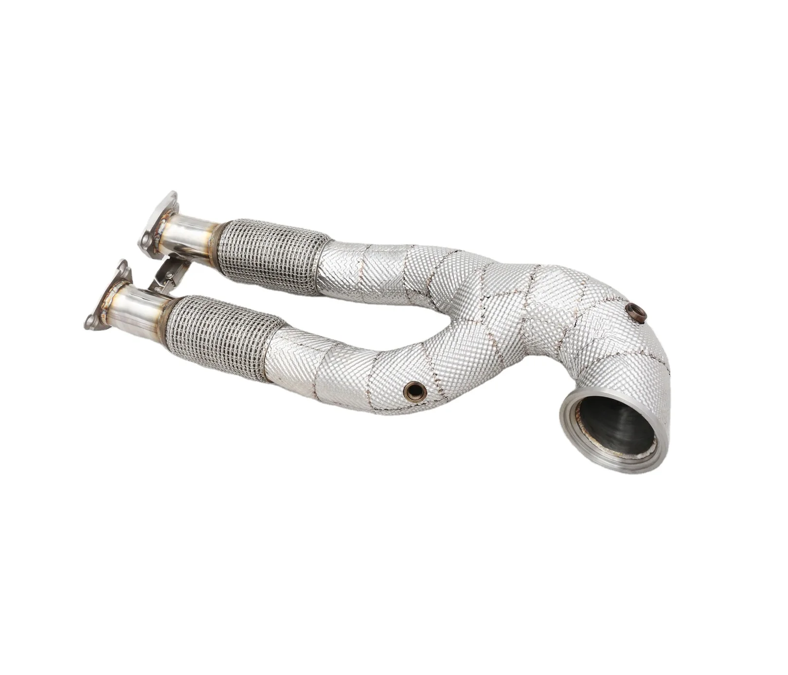 Downpipe SS304 Exhaust System for  RS3 RSQ3 TTRS 2.5T Exhaust-Headers Pipe With Heat Protector Front Pipe