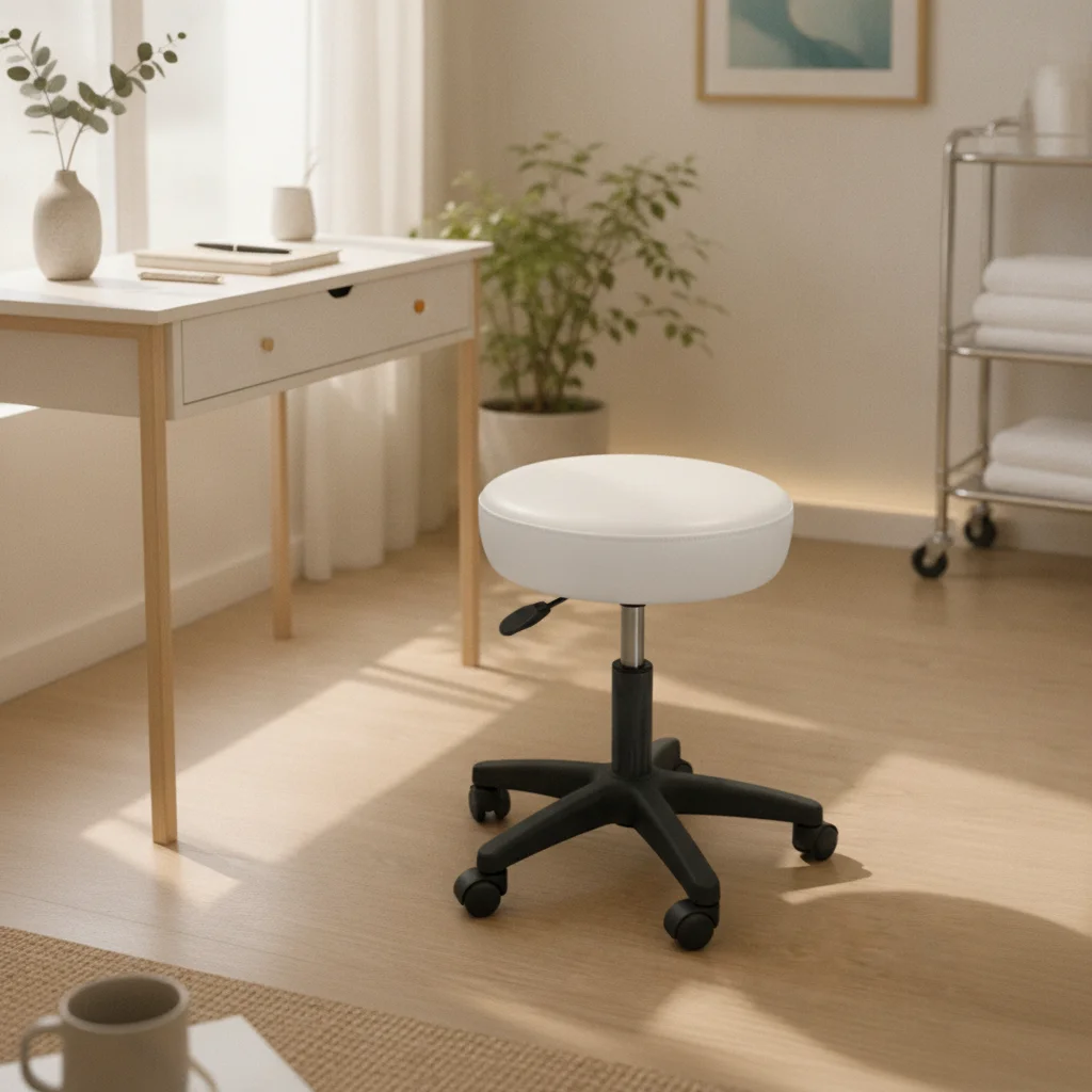 Home Bar Seating - Height Adjustable Swivel Stool Padded Seat