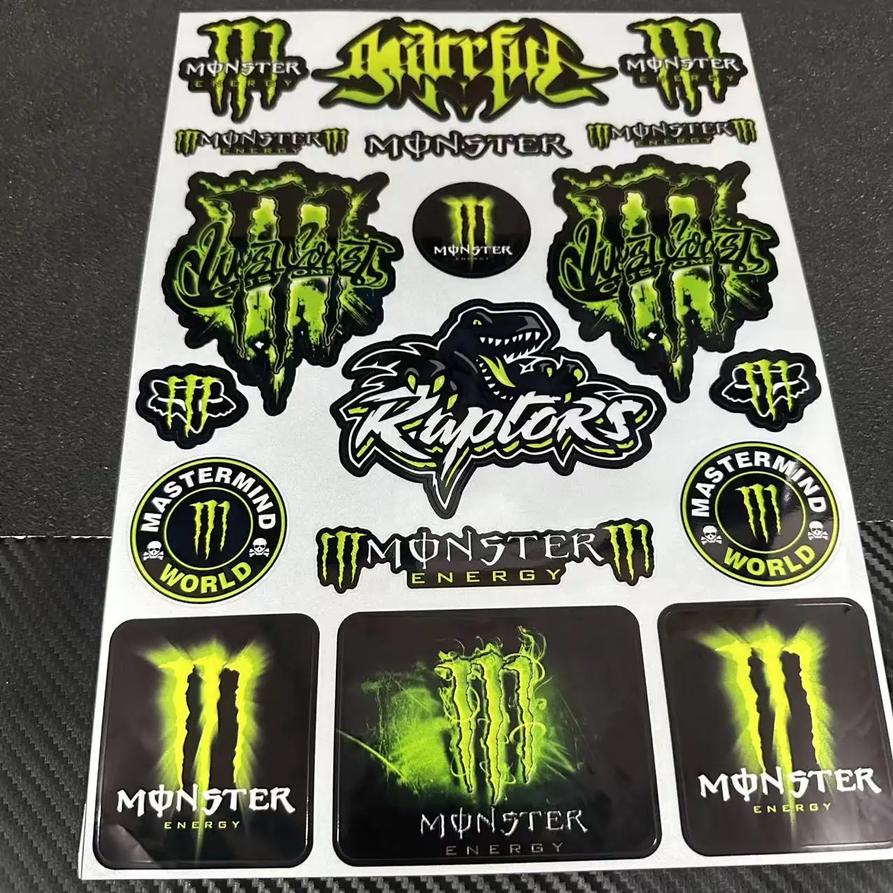 Vinyl Monster Energy Logo Motorrad-Aufkleber Tank-Abziehbilder-Set