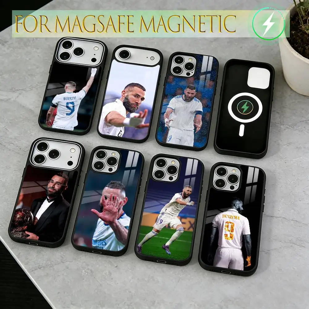 

Football Star Karim Benzem Phone Case For iPhone17,16,15,14,13,12,11 Plus,Pro Magnetic with Magsafe Wireless Charging