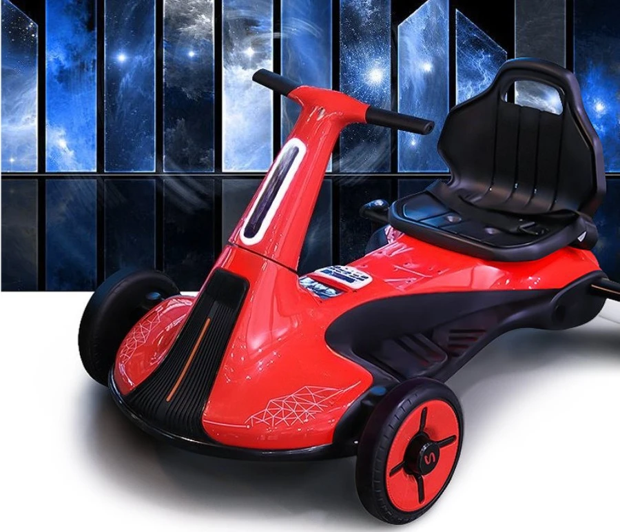 

Kids Electric Motor Go Kart Drift Ride-on Sport Racing Car with Plastic Frame Battery Operated
