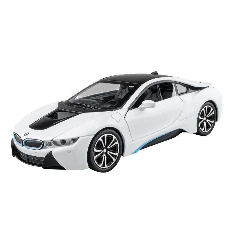 1:22 BMW I8 sports car High Simulation Diecast Metal Alloy Model car Sound Light Pull Back Collection Kids Toy Gifts