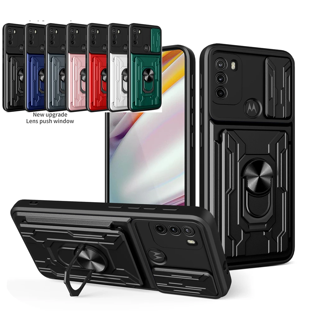 Shockproof Armor Case For Motorola Moto G10 G13 G20 G22 G23 G30 G32 G53 G60 G72 G73 G100 Car Magnetic Holder Ring Protect Cover