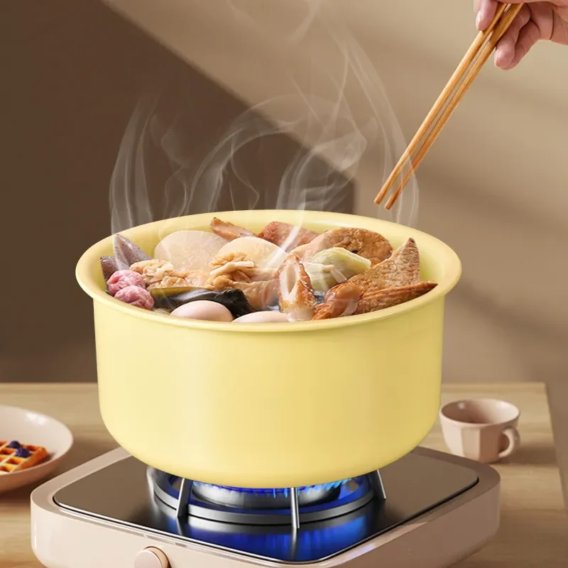 Removable Handle Milk Pot Non Stick Saucepan Small Soup Cooking Pan Kitchenware Heat Resistant Induction Compatible Cookware