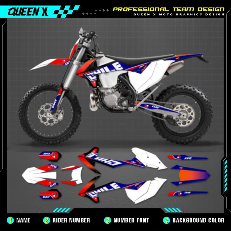 

QUEEN X MOTO For KTM SX SXF 2016 2017 2018 EXC XCW 2017 2018 2019 Custom Team Motorcycle Fairing Graphics Decal Stickers Kits