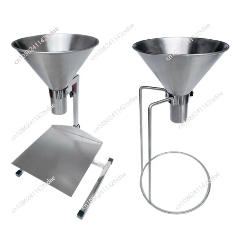 Stainless Steel Feeding Hopper with Support Stand Vacuum Bag Sub-Packing Funnel Manual Filling Funnel