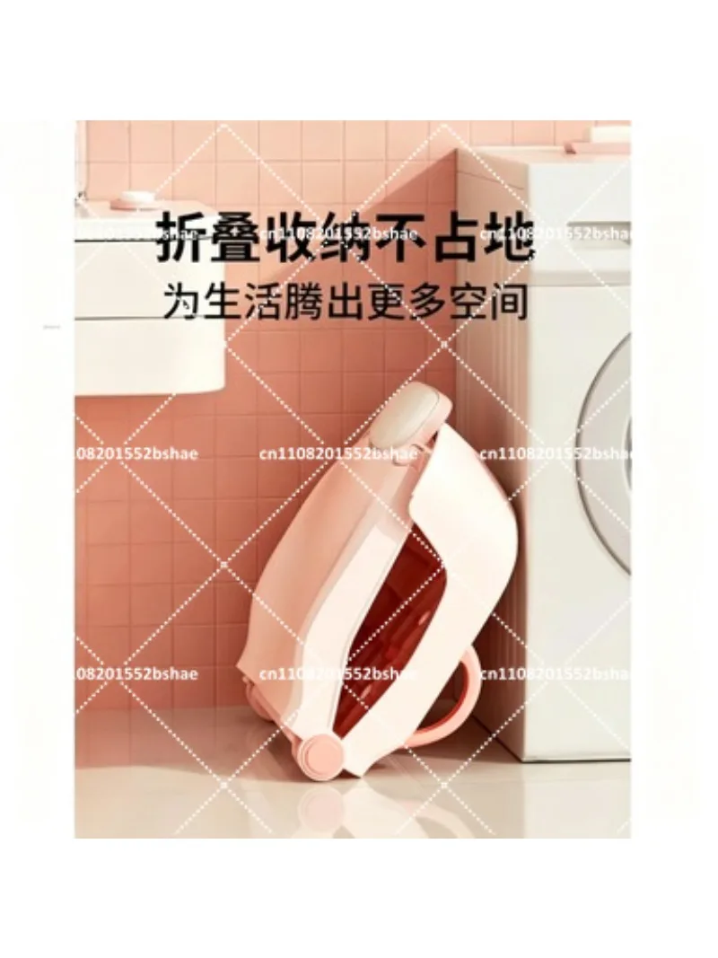 Foldable Baby Shampoo Chair with Head Support, Portable Hair Wash Sink for Infants, Safe Bath Helper