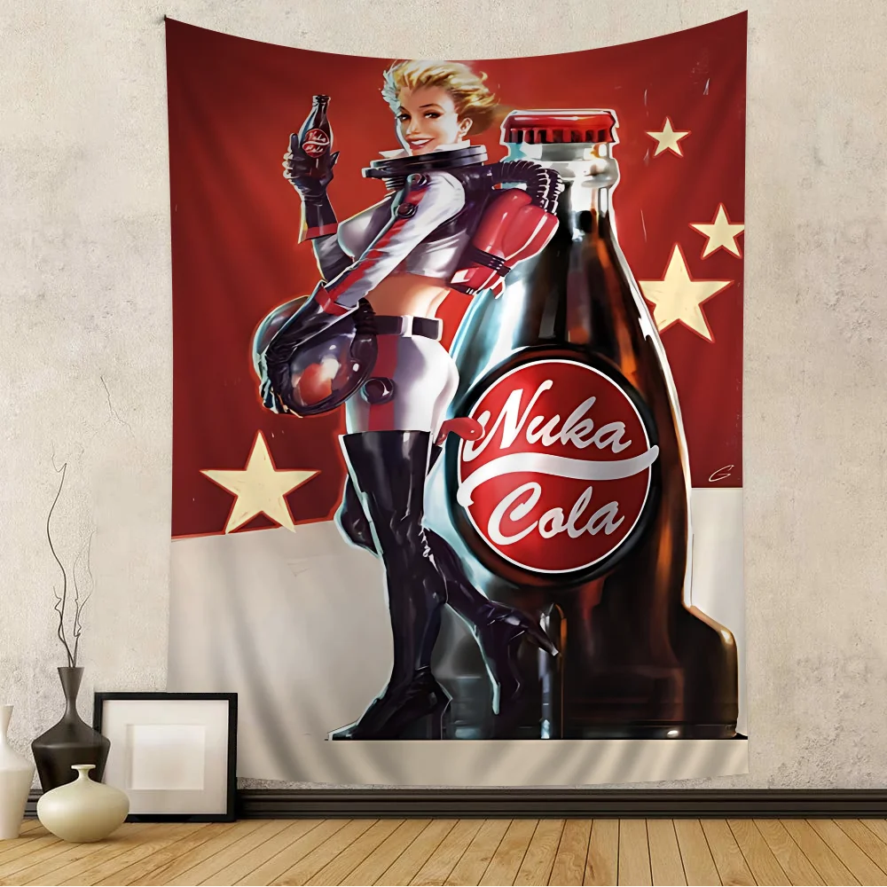 

Retro N-Nuka C-Cola Metal Sign Game Cartoon Tapestry Home Decoration Hippie Bohemian Decoration Divination Home Decor
