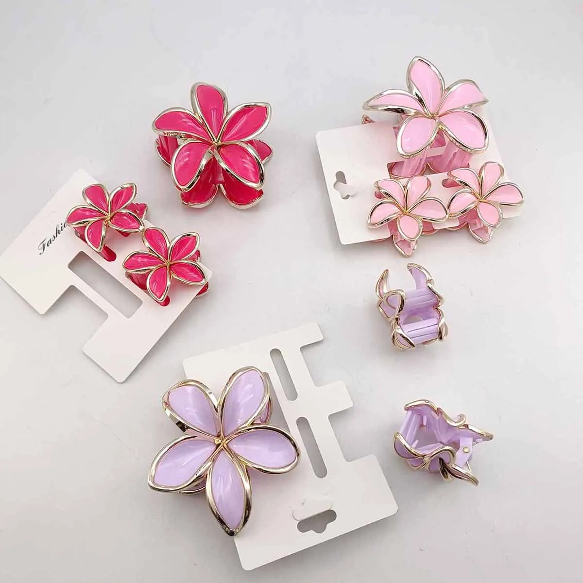 3/9 Teile/satz Blume Haar Clips Frauen Strand Urlaub Haar Klaue Stilvolle Shopping Kopfbedeckungen Weibliche Haar Zubehör – Detail 4
