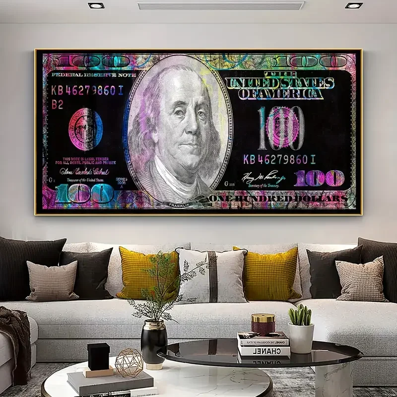 1pc Unframed Canvas Poster, Modern Art, International Monetary Wall Art, Ideal Gift For Bedroom Living Room Corridor, Wall Art,