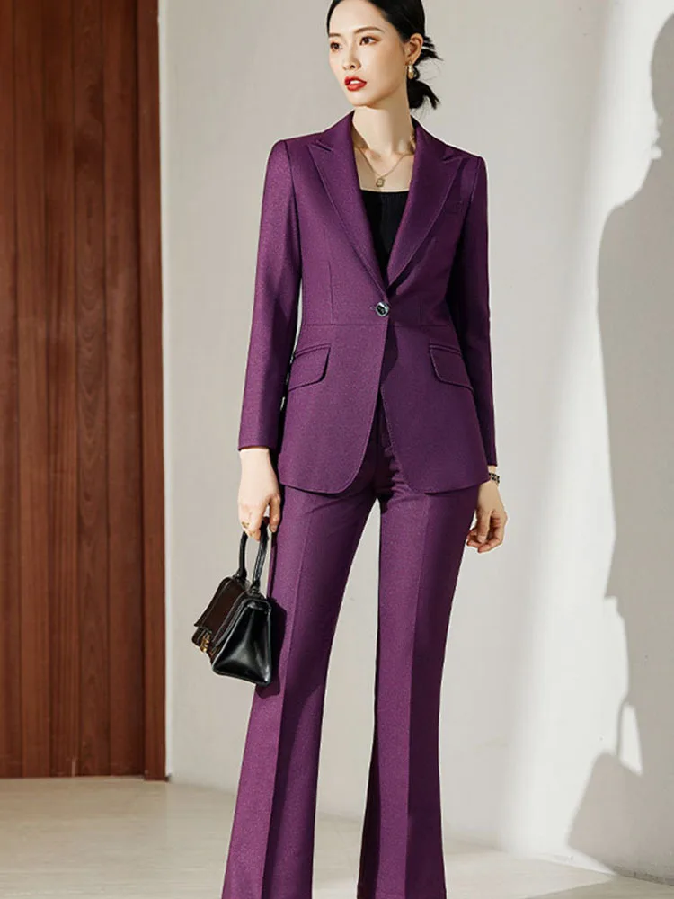 Jacket+Pants Women's Business Suits Office Uniform Designs Women Elegant Formal Ladies Trouser Suit 2 Piece Sets Custom