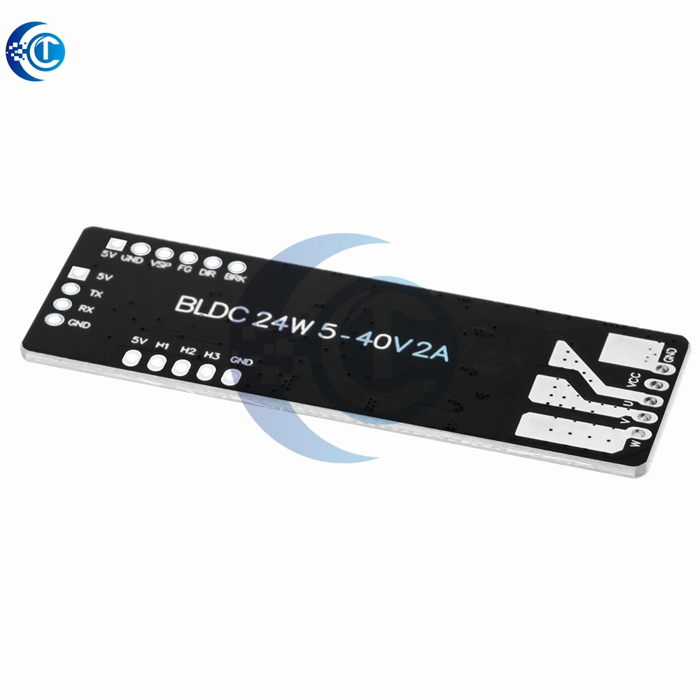 Módulo de controle de motor Hall indutivo BLDC 24W: driver trifásico 5V-40V 2A PWM