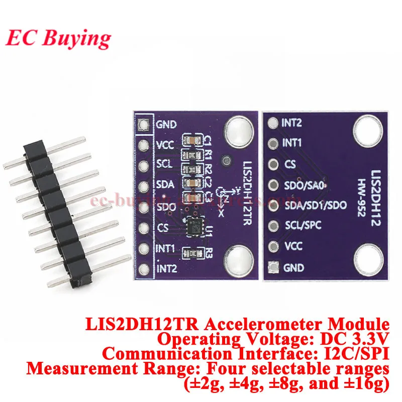 10Pcs/1pc LIS2DH12TR Acceleration Module 3 Three-Axis MEMS Accelerometer Motion Sensor Module Chip Replace ADXL345 for Arduino