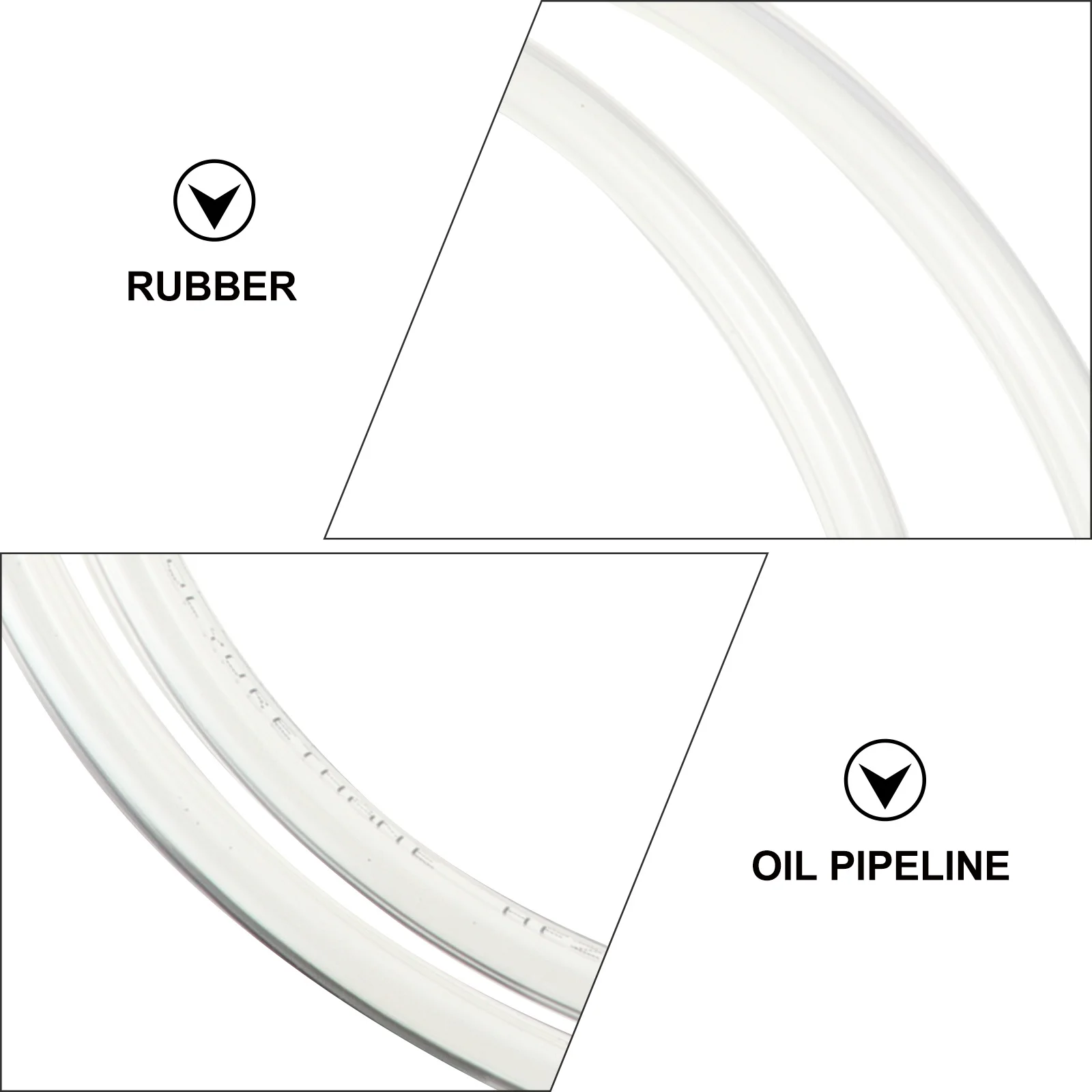 

3Pcs Motorcycle Fuel Line Hose Transparent Polyurethane Oil Injection Pipe Heat Resistant Corrosion Resistant Durable Oil Tubing