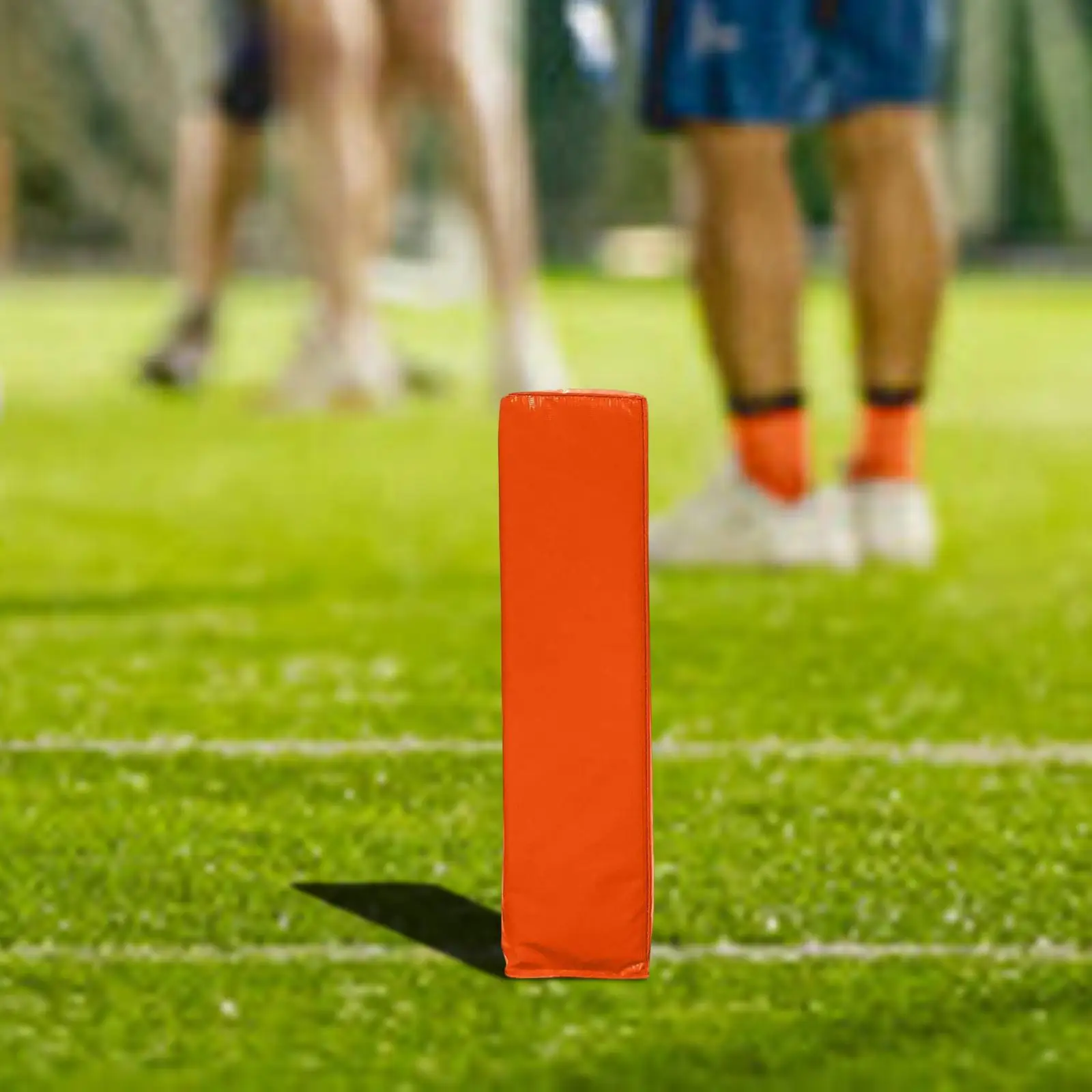 Football End Zone Pylon Yard Marker Weighted Base tanpa jangkar perlengkapan lapangan sepak bola olahraga sepak bola luar ruangan lapangan bermain Pylon