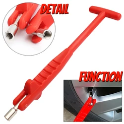 Ferramenta De Reparo Do Pneu Do Metal Do Tubo Do Carro, Válvula Stem Metal Extrator, Roda De Plástico Vermelho, Removedor De Pneu, Installer Changer, Auto Acessórios De Reparo