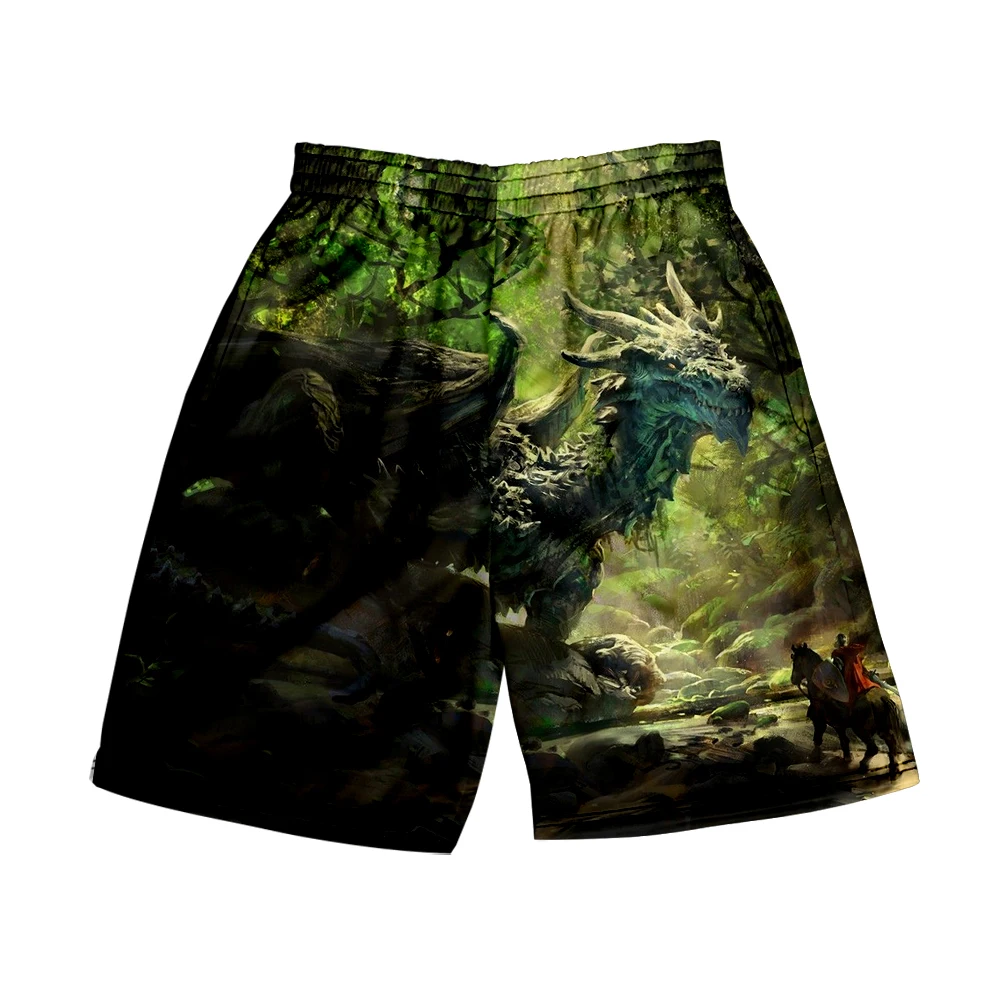 Strand Shorts Mannen En Vrouwen Kleding 3D Digital Printing Casual Shorts Fashion Trend Paar Broek Tiger Dragon