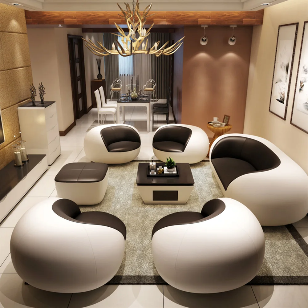 

Современный креативный белый тканевый представительский черный диван для отдыха Ceo, кожаный комплект для отдыха, прием, посетителей, офисный диван для ожидания