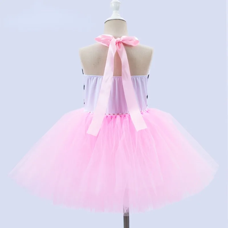 New high-quality Costumes for Girls Birthday Halloween Cowgirl Fancy Dress with Hat Kids Pink Cow Tutu Outfit Animal Clothes Set