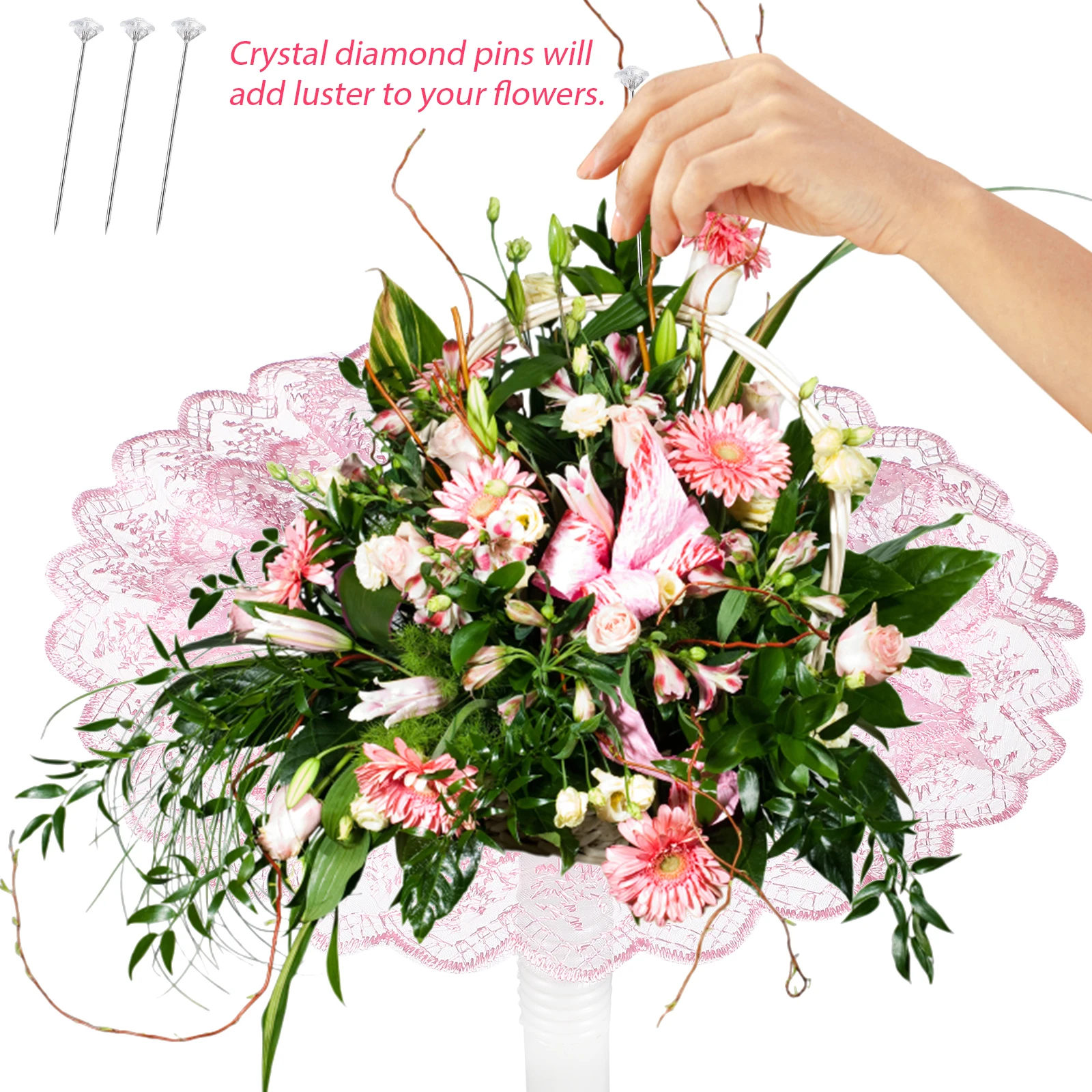 

Wedding Handheld Materials Floral Foam Holder Torch Structure Non-Slip Handle Bridal Bouquet Stand Wedding Bouquet Supplies