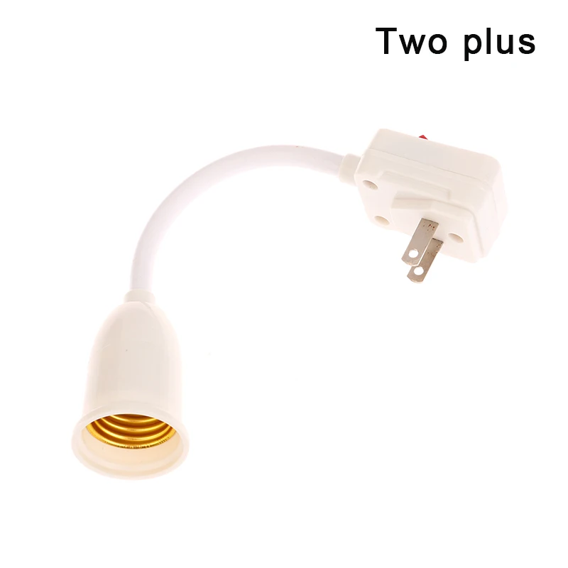 US Plug E27 Lamp Base Conversion LED Light Wall Flexible Lamp Holder Converter With Switch LED Head Bulb Socket