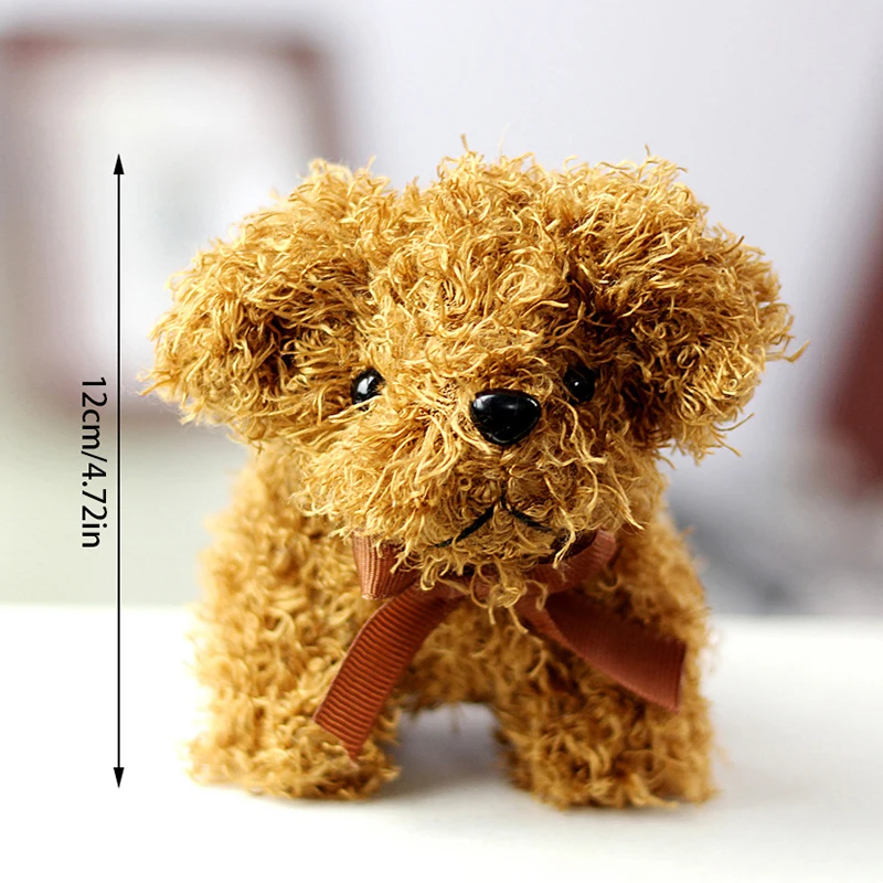 Cute Puppy Plush Toy Cartoon Teddy Dog Pendant Soft Stuffed Doll Toy Keychain Backpack Car Bag Key Ring Decor Kid Gift