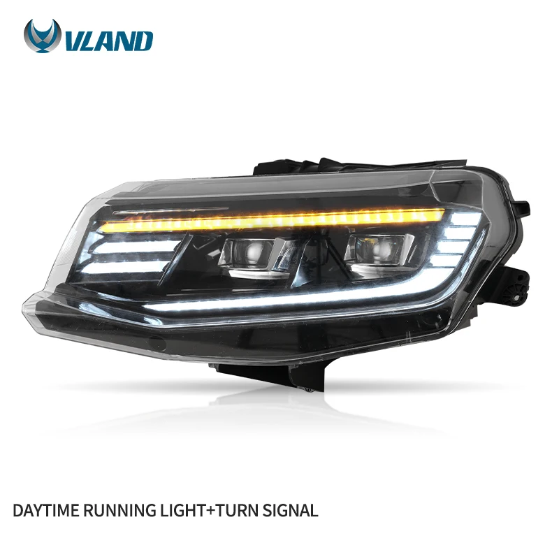Upgraded Full Led Replacement Head Lamps Compatible With Sixth Generation Chevrolet Camaro 2016-2018