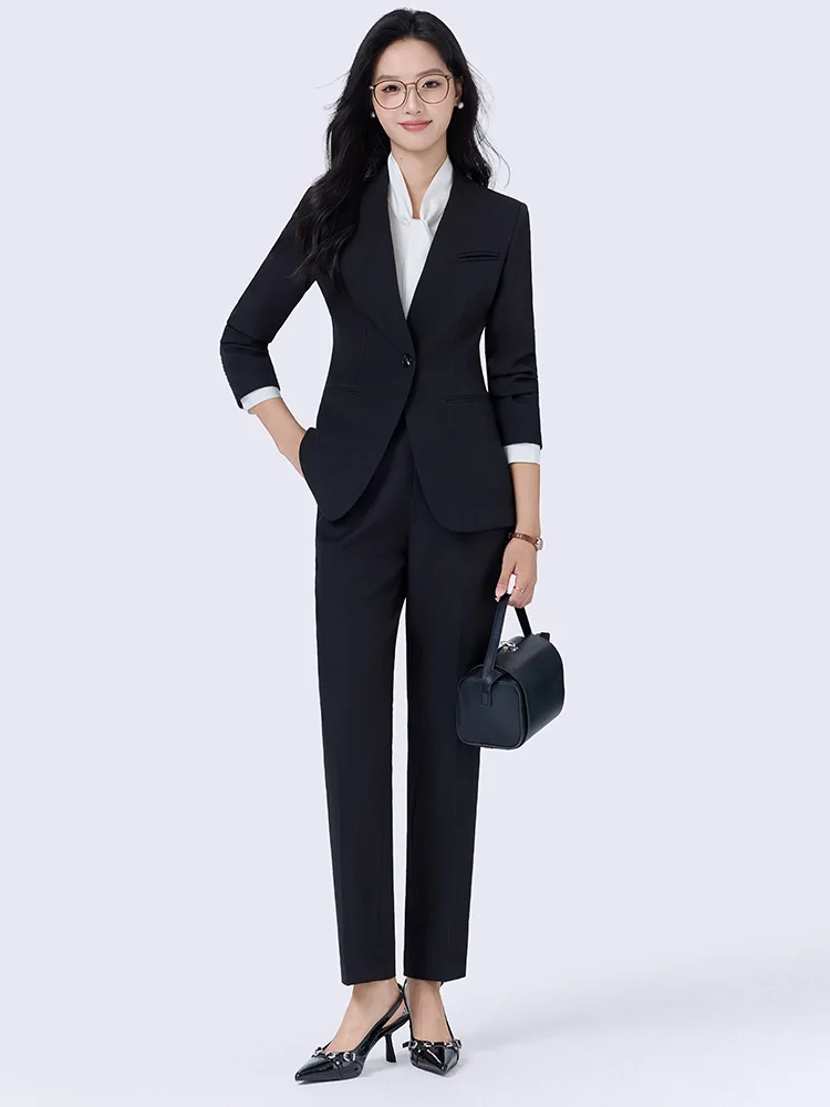 Women's autumn new style elegant suit for petite individuals, suitable for interviews, formal work attire, professional suit jac