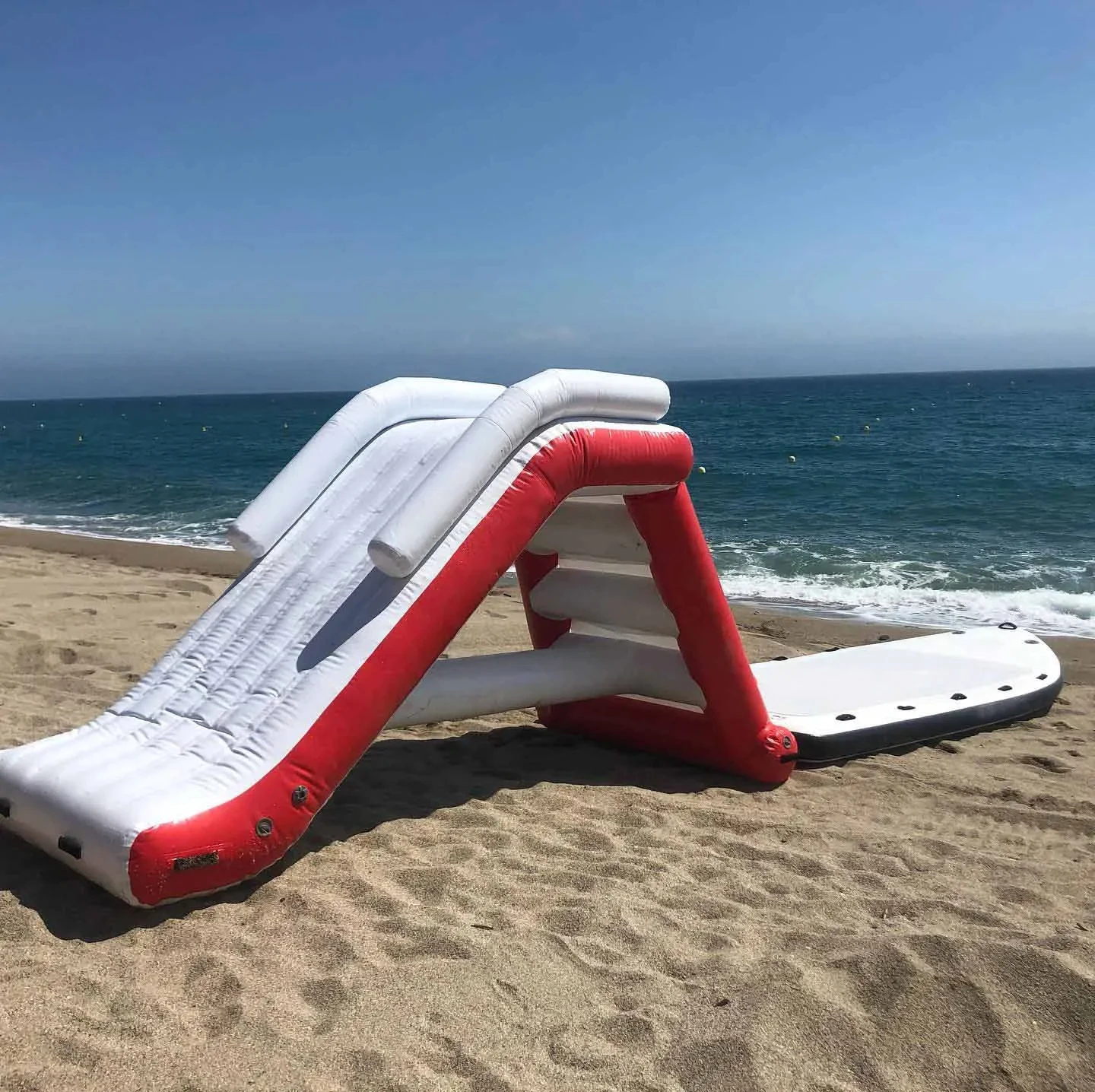 4m PVC Durable Adult kids Yacht Mini Inflatable Waterfall Slide Mini Inflatable Pool Water Slide For Sup Boards Or Platform