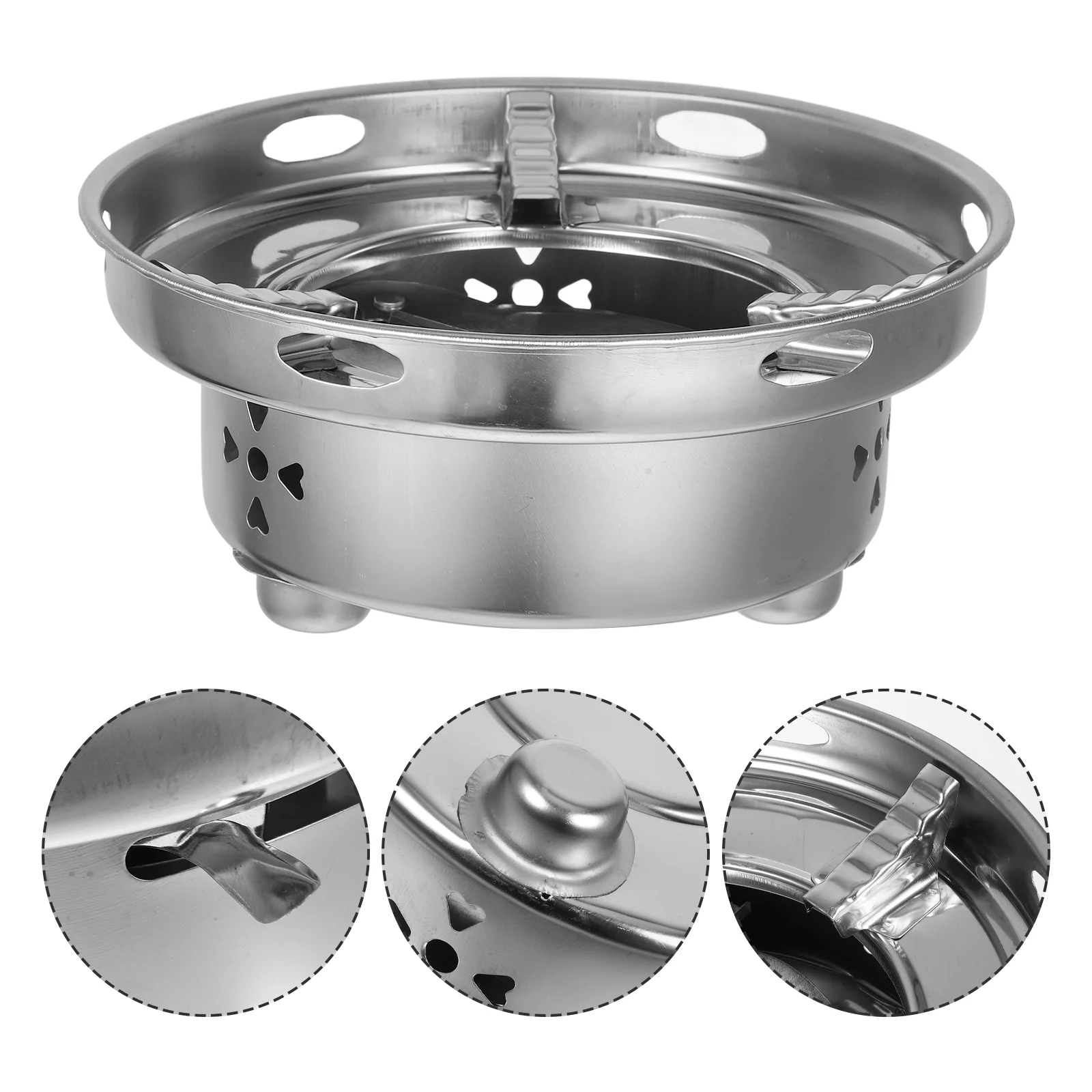 

Commercial Solid State Alcohol Stove Portable Camping Cookware Burner Stainless Steel Practical