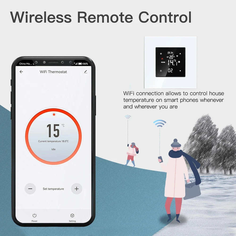 Termostato WiFi intelligente e interruttore wifi/presa riscaldamento a pavimento acqua caldaia a Gas elettrica regolatore di temperatura Smart Home