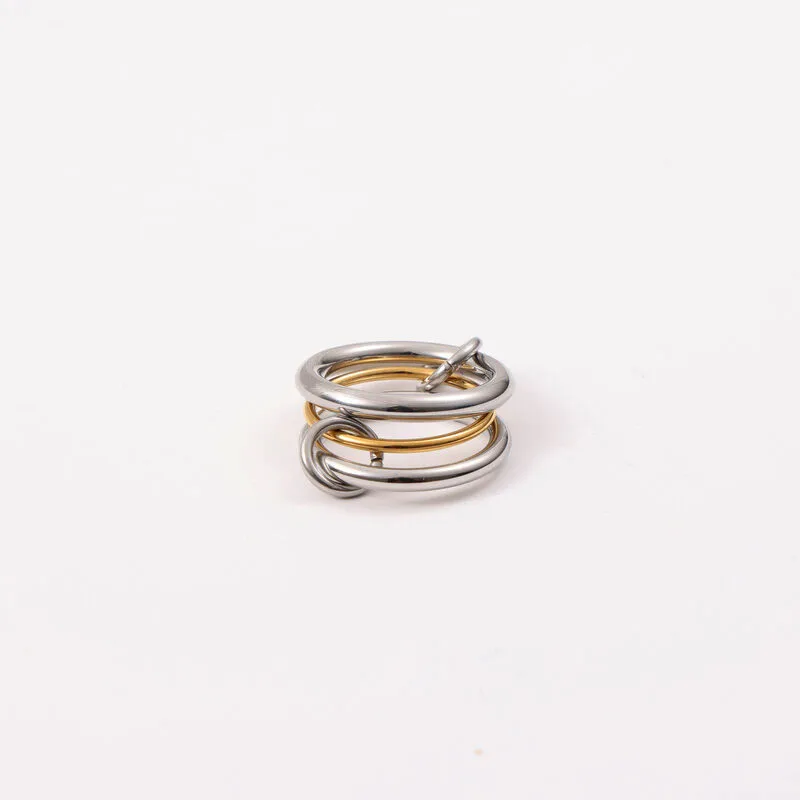 Trinity rings for women 3 layered rings for women stainless steel jewelry unique cool waterproof jewelry