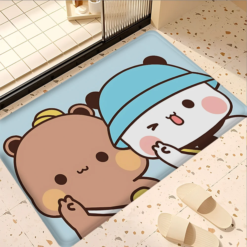 Bubu und Dudu, niedliche Cartoon-Küchenmatte, waschbar, rutschfest, für Wohnzimmer, Sofa, Stühle, Bereichsmatte, Küche, Toilettenteppich