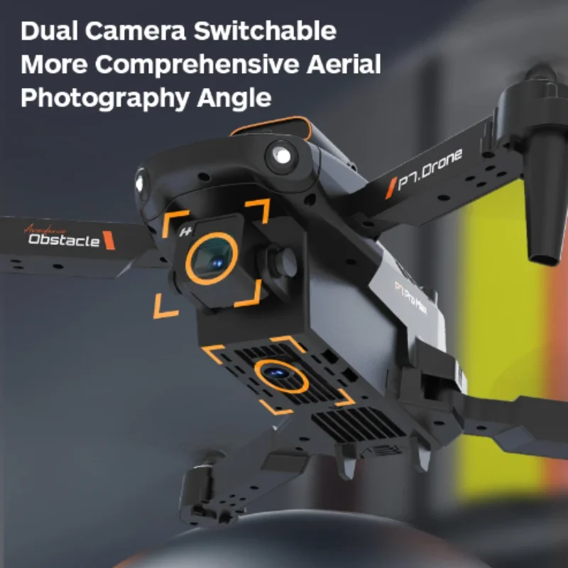 P7 360 ダブルカメラ障害物回避ドローン航空写真 WIFI ドローン 4K HD 4 軸 Rc ヘリコプター子供のおもちゃギフト