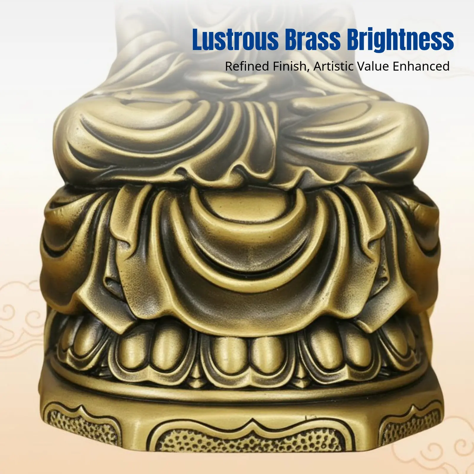 

Maitreya Buddha Brass Statue, Guanyin, Caishen, Religious Decor, Feng Shui, Indoor Blessing